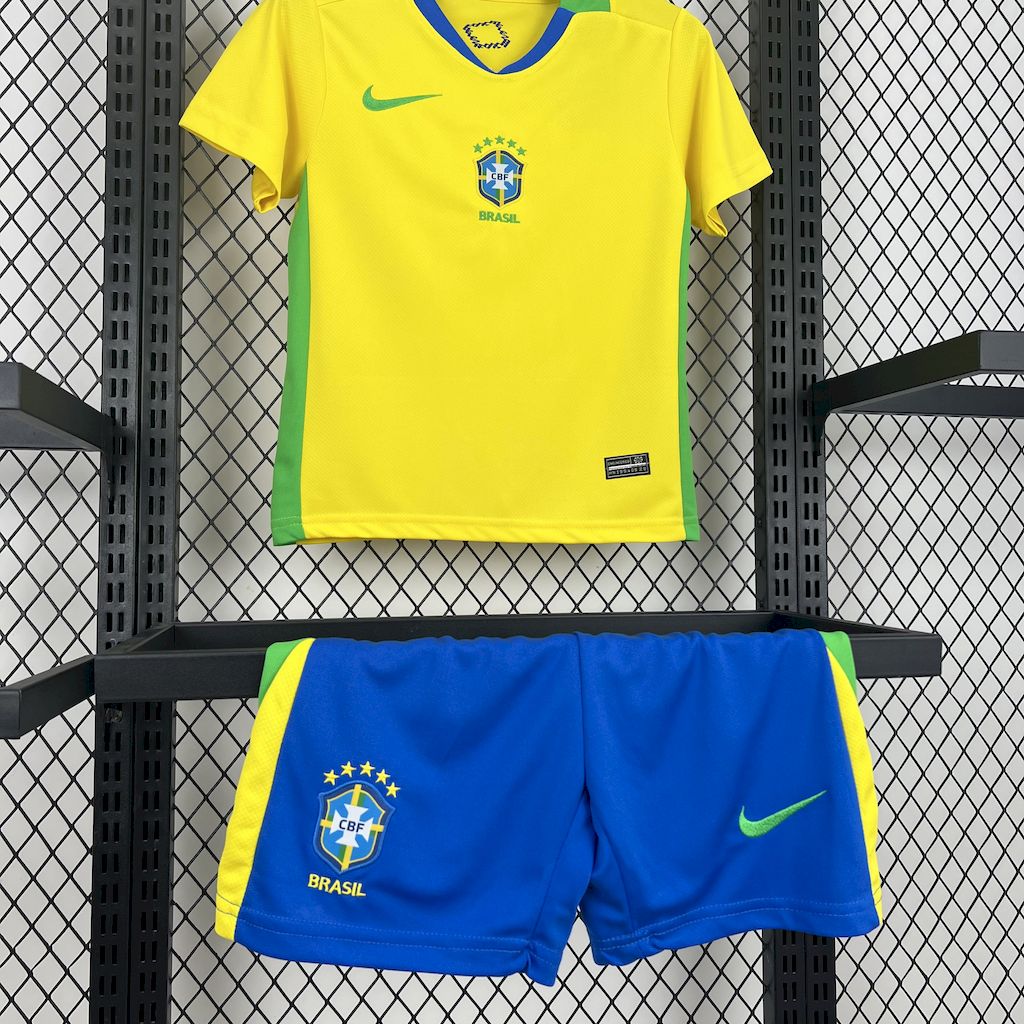 Brazil Home 2025 Kit Kids (Women's Team)
