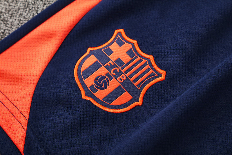 Kit Shirt + Shorts Barcelona Orange/Dark Blue 25/26