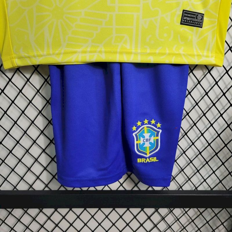 Brazil Home 2024 Kit Kids - CalcioVivo