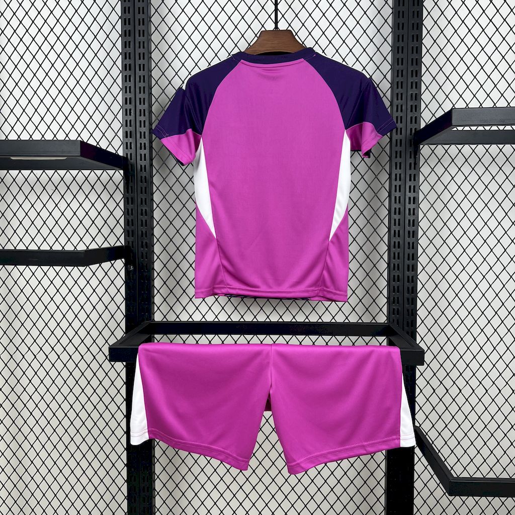 Real Madrid 2025-26 Purple Goalkeeper Kids Kit