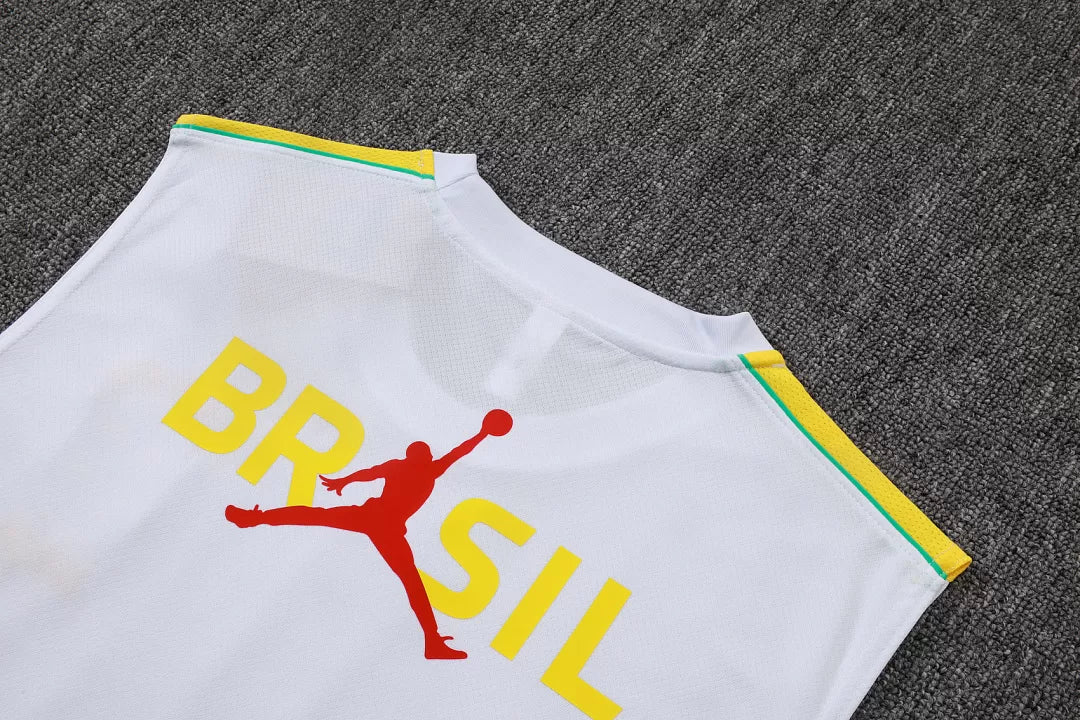 Completino Canottiera Brasile 26/27 Uomo Bianco | Kit Allenamento - CalcioVivo