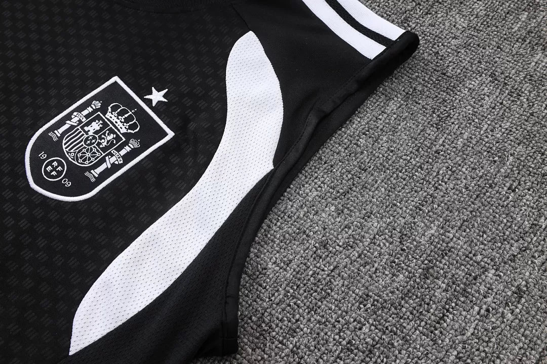 Completino Canottiera Spagna 26/27 Uomo Nero | Kit Allenamento - CalcioVivo