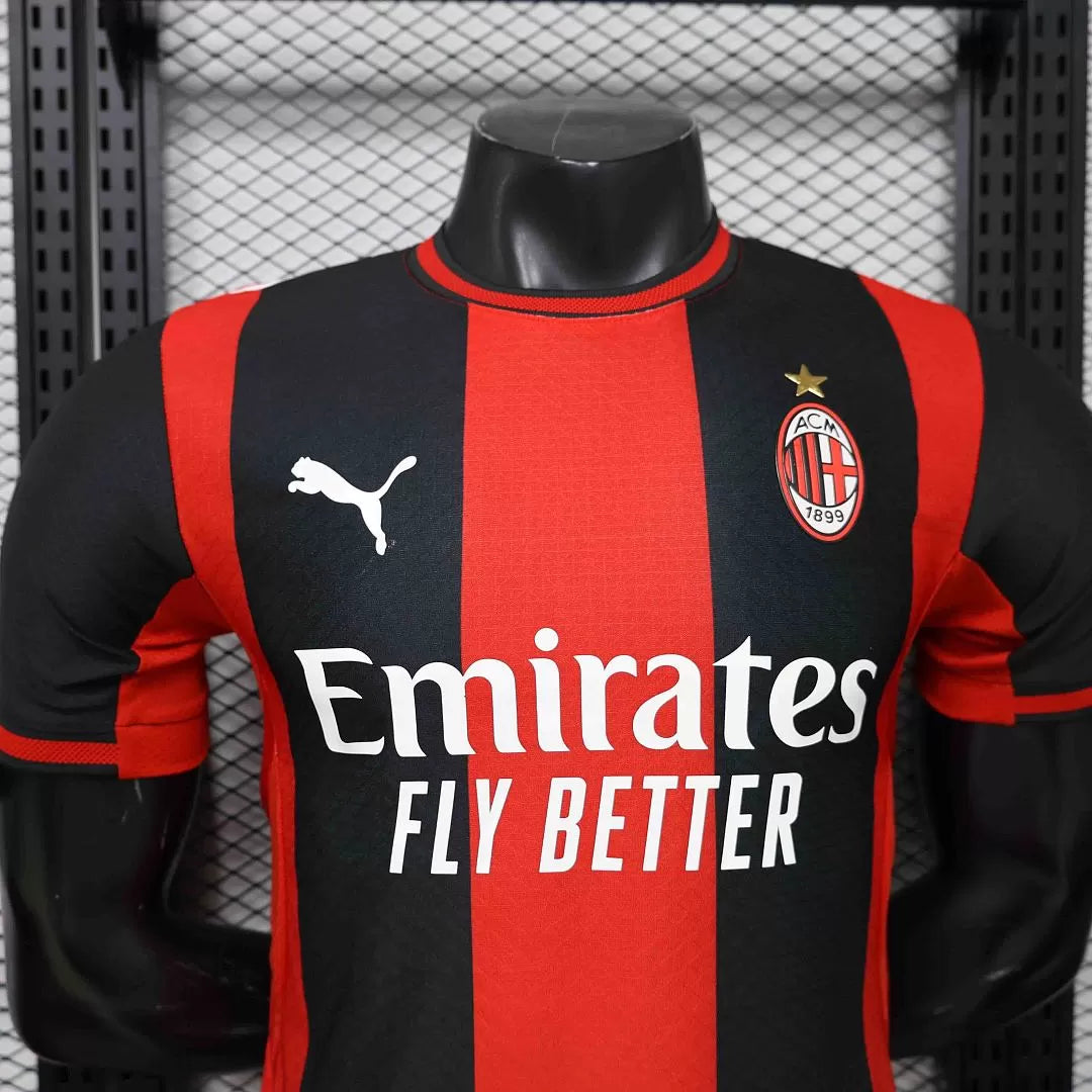 Maglia Milan Home 26/27 Player Uomo Nero e Rosso | Maglia da Calcio - CalcioVivo