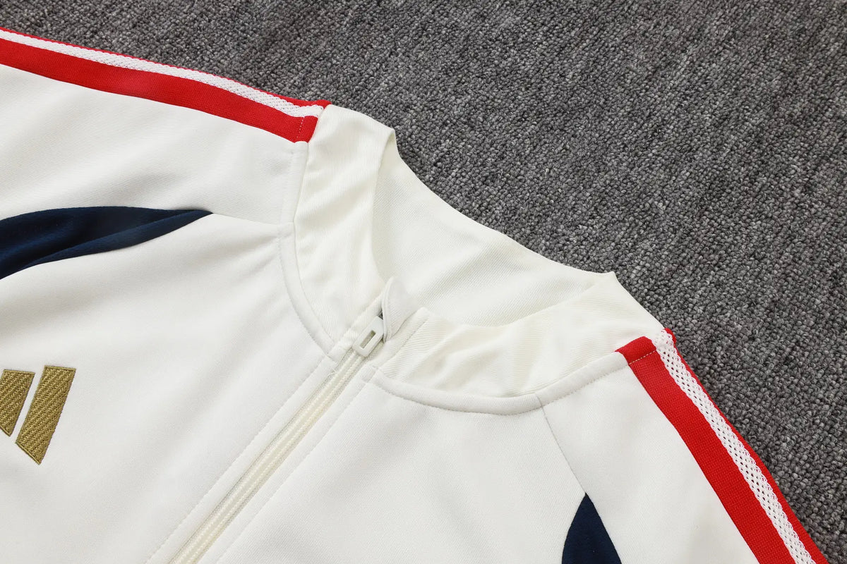 Tuta Full-zip Bayern Munich 26/27 Uomo Bianco e Blu Navy | Tuta da Calcio - CalcioVivo