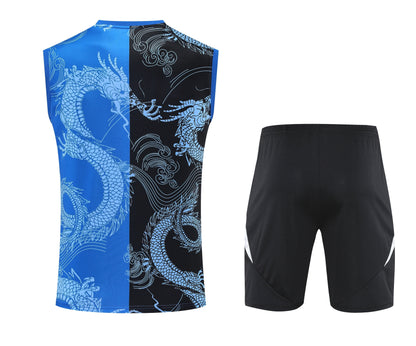 Tank Top + Shorts Kit Real Madrid Black/Blue Training 25/26