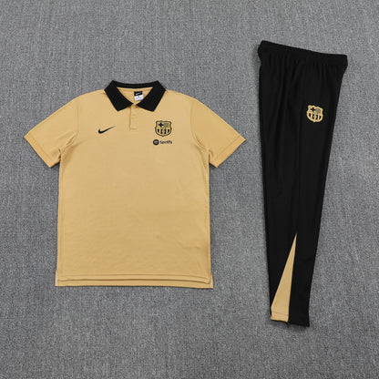 Kit Polo + Pants Barcelona Gold/Black 25/26