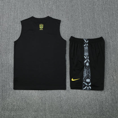 Kit Tank Top + Shorts Brazil Christ the Redeemer Gray Training 25/26