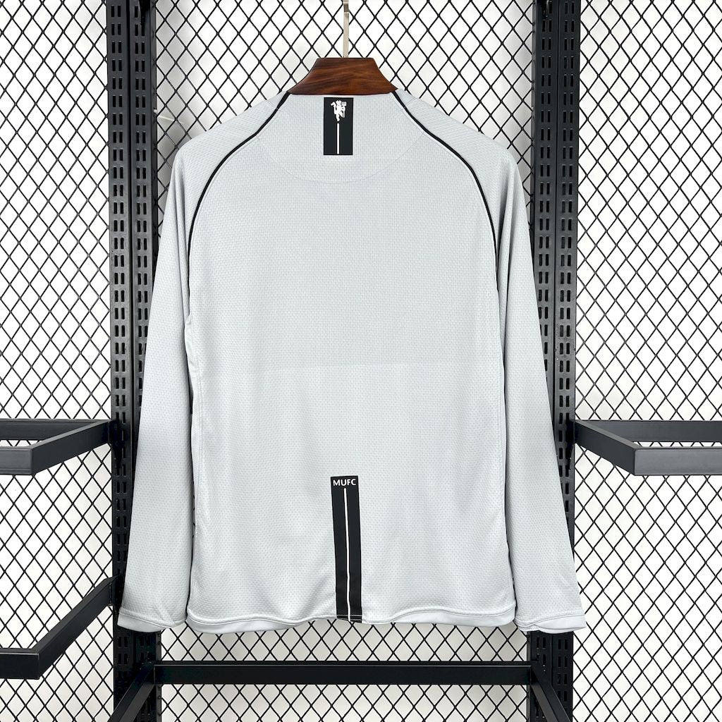 Manchester United 2007-08 Gray Goalkeeper Long Sleeves Retro Jersey