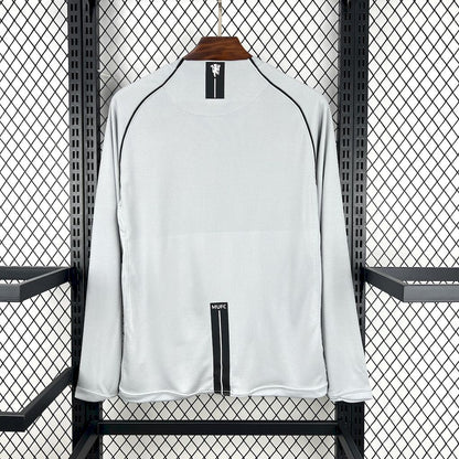 Manchester United 2007-08 Gray Goalkeeper Long Sleeves Retro Jersey