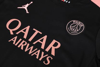 PSG Black/Pink Training Shirt + Shorts Kit 25/26