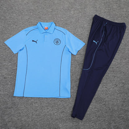 Kit Polo + Pants Manchester City White/Dark Blue 25/26
