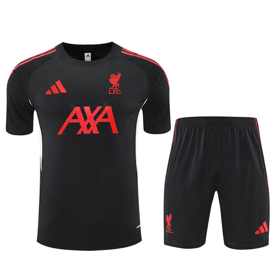 Kit Shirt + Shorts Liverpool Black/Red 25/26