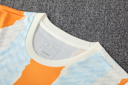 Tank Top + Shorts Kit Real Madrid White/Black/Orange Training 25/26