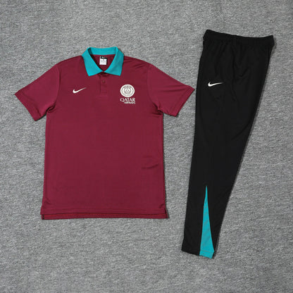 Kit Polo + Pants PSG Red/Black 25/26