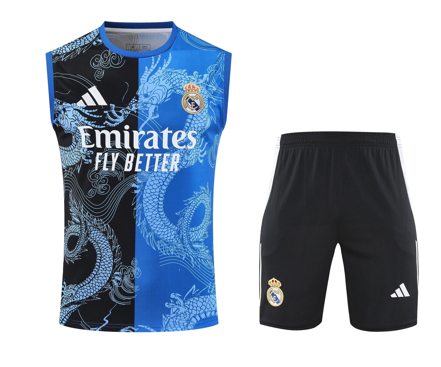 Tank Top + Shorts Kit Real Madrid Black/Blue Training 25/26