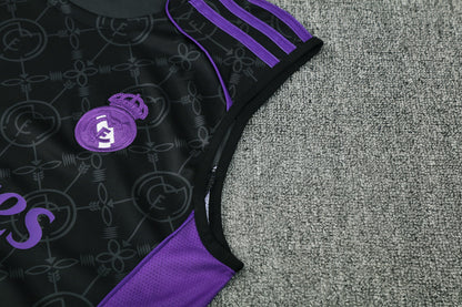 Kit Tank Top + Shorts Real Madrid Black/Purple 25/26