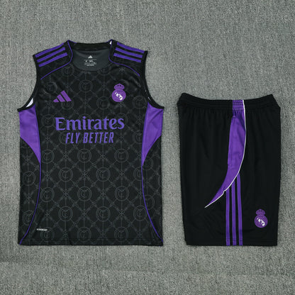 Kit Tank Top + Shorts Real Madrid Black/Purple 25/26
