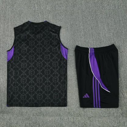 Kit Tank Top + Shorts Real Madrid Black/Purple 25/26