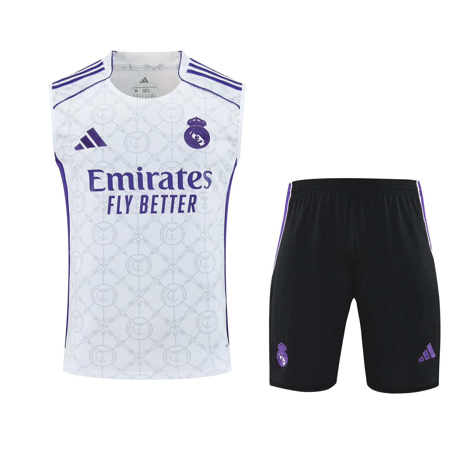 Kit Tank Top + Shorts Real Madrid White/Black/Purple 25/26