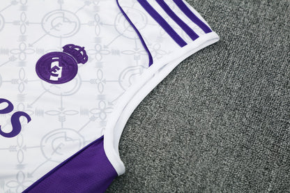 Kit Tank Top + Shorts Real Madrid White/Black/Purple 25/26