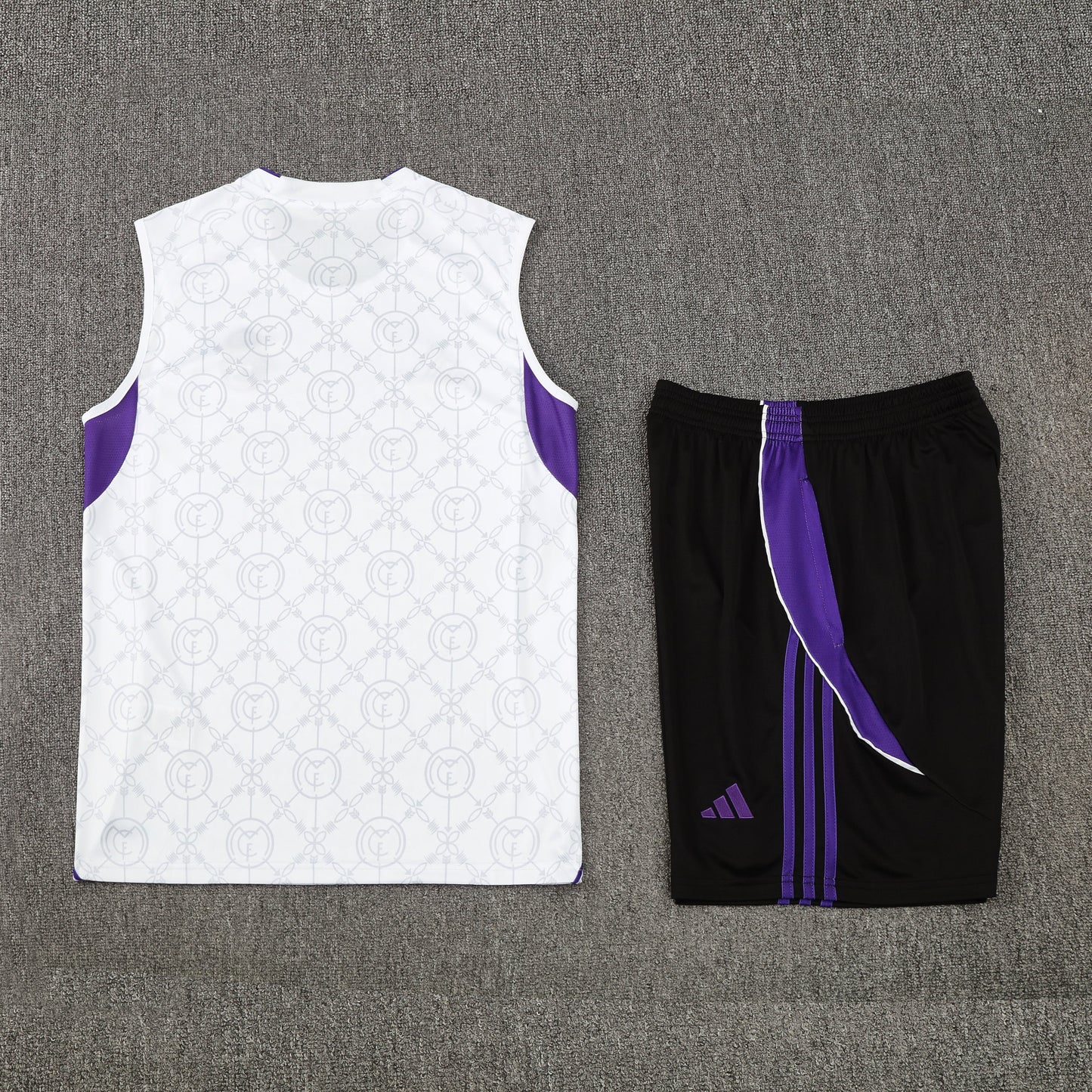 Kit Tank Top + Shorts Real Madrid White/Black/Purple 25/26