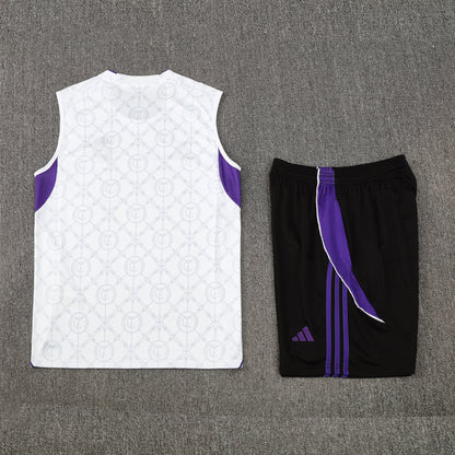 Kit Tank Top + Shorts Real Madrid White/Black/Purple 25/26