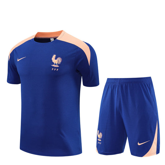 Kit Shirt + Shorts France Blue Training 25/26