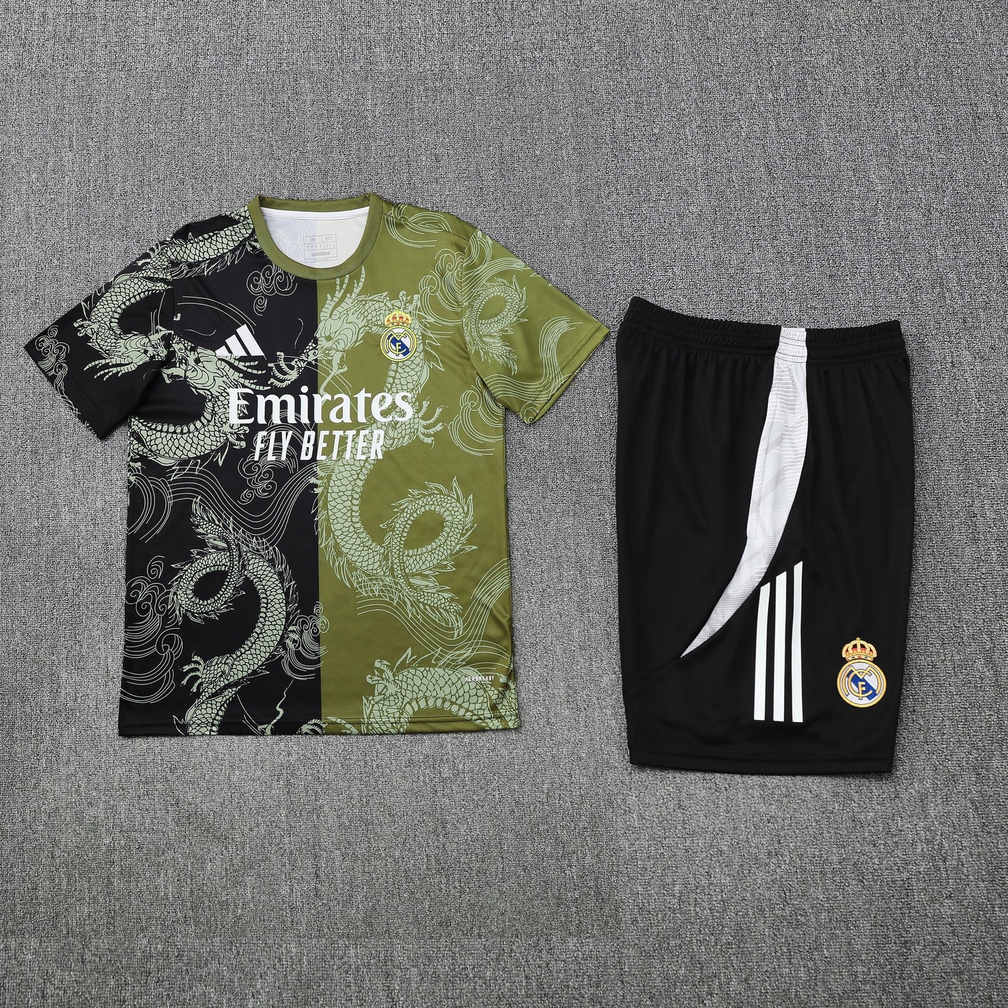 Kit Shirt + Shorts Real Madrid Black/Green Training 25/26