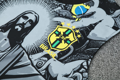 Kit Tank Top + Shorts Brazil Christ the Redeemer Gray Training 25/26