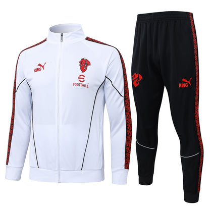 Milan White/Black Tracksuit Full-Zip 25/26