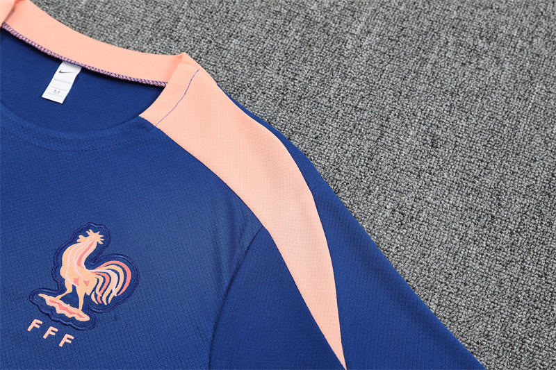 Kit Shirt + Shorts France Blue Training 25/26