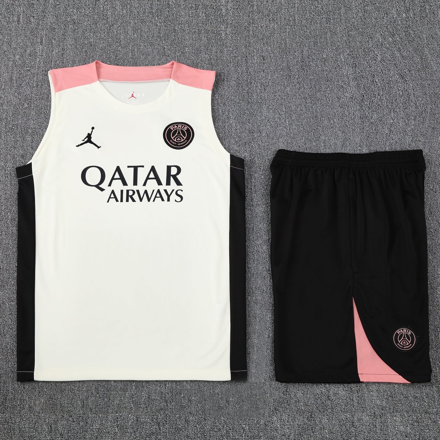 Kit Tank Top + Shorts Barcelona White/Black/Pink Training 25/26