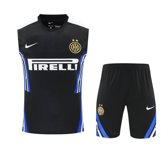 Kit Tank Top + Shorts Inter Milan Black Training 25/26