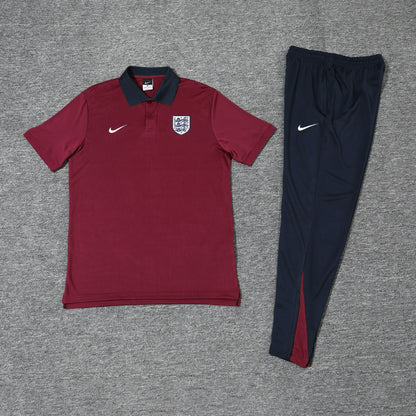 Kit Polo + Pants England Red/Dark Blue 25/26