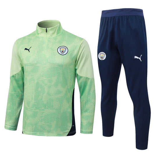 Manchester City Light Green Tracksuit Half-Zip 25/26