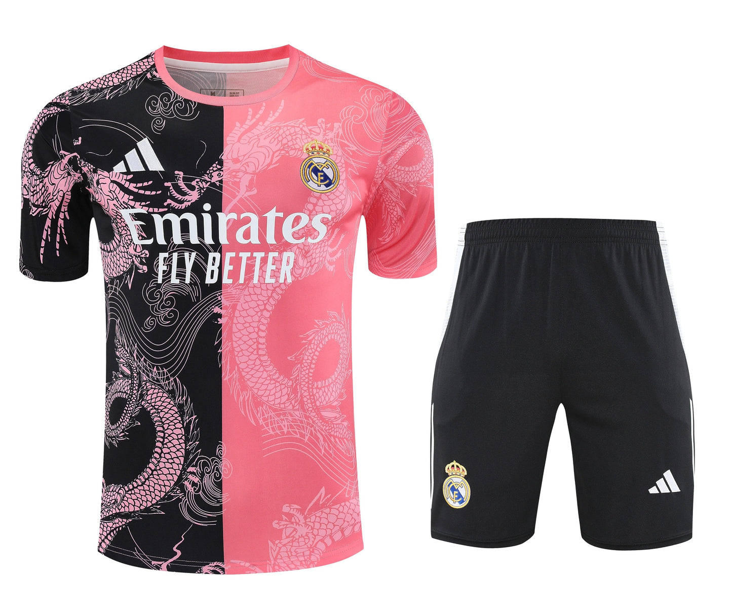 Kit Shirt + Shorts Real Madrid Black/Pink Training 25/26