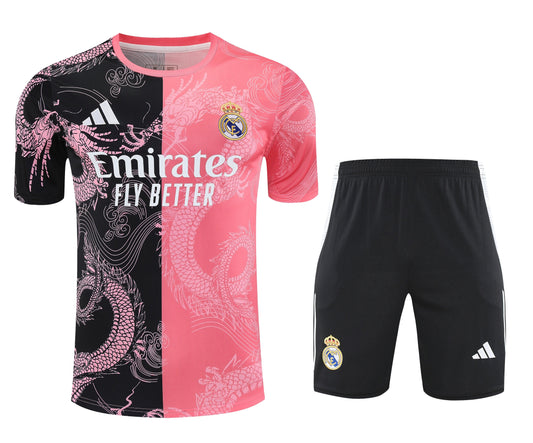 Kit Shirt + Shorts Real Madrid Black/Pink Training 25/26
