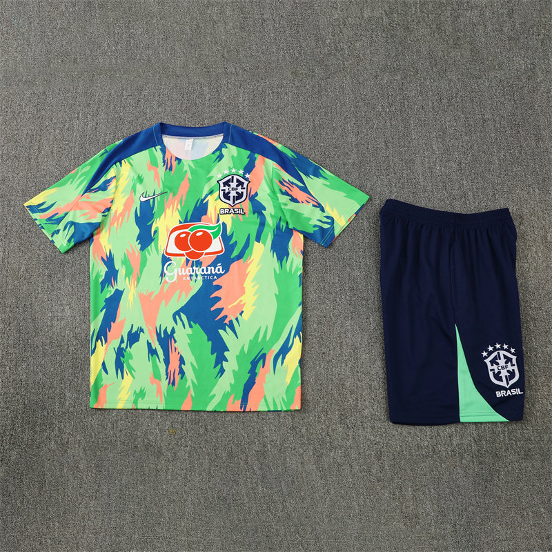 Kit Shirt + Shorts Brazil Colorful 25/26