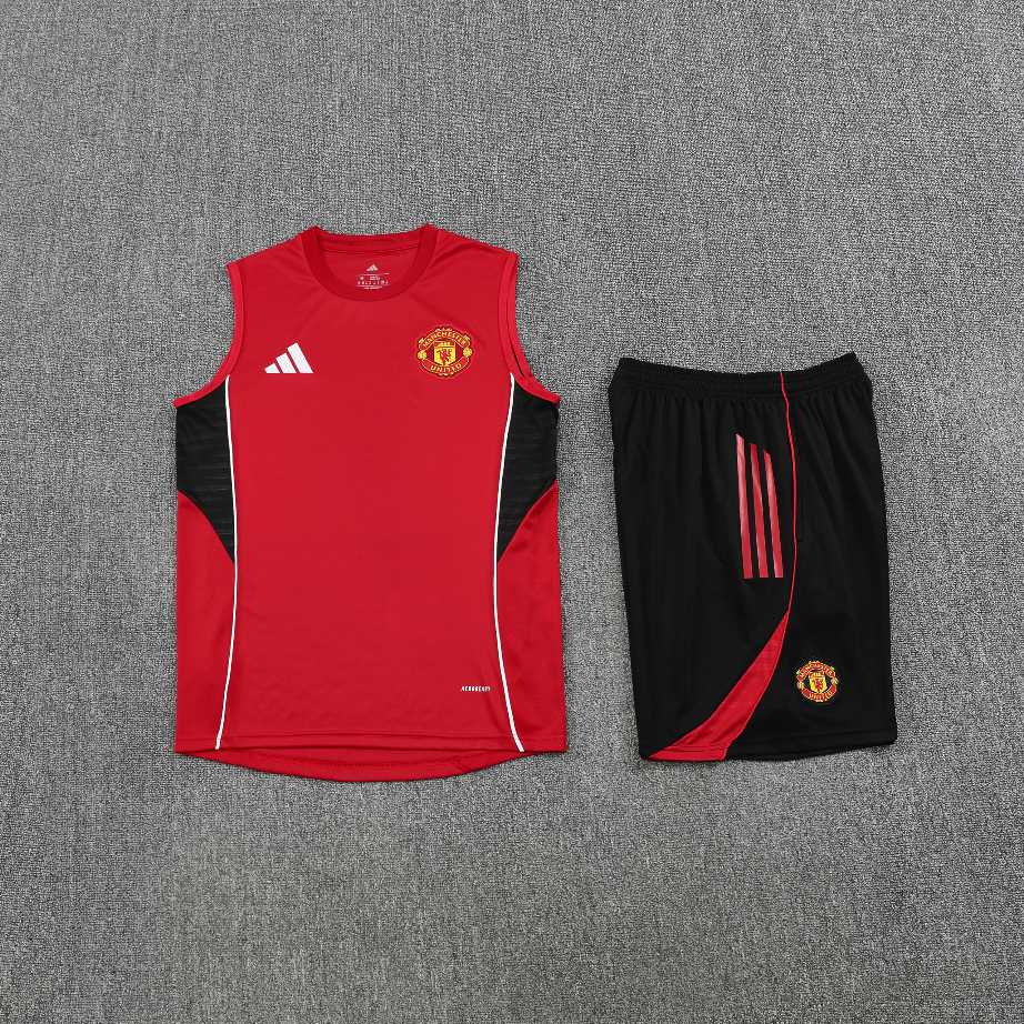 Kit Tank Top + Shorts Manchester United Training Red 25/26