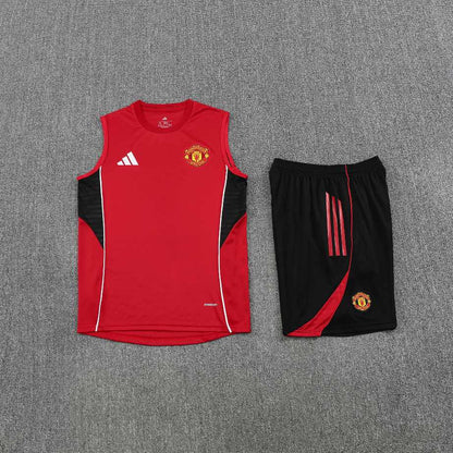 Kit Tank Top + Shorts Manchester United Training Red 25/26