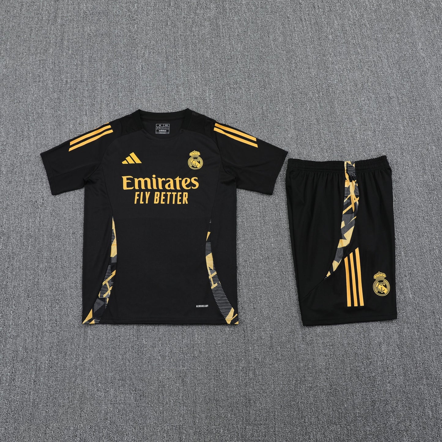 Kit Tank Top + Shorts Real Madrid Black/Orange Training 24/25