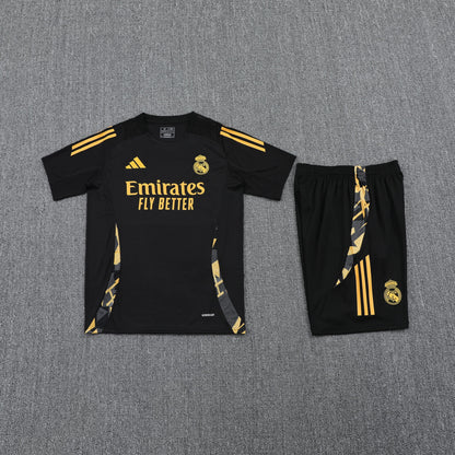Kit Tank Top + Shorts Real Madrid Black/Orange Training 24/25