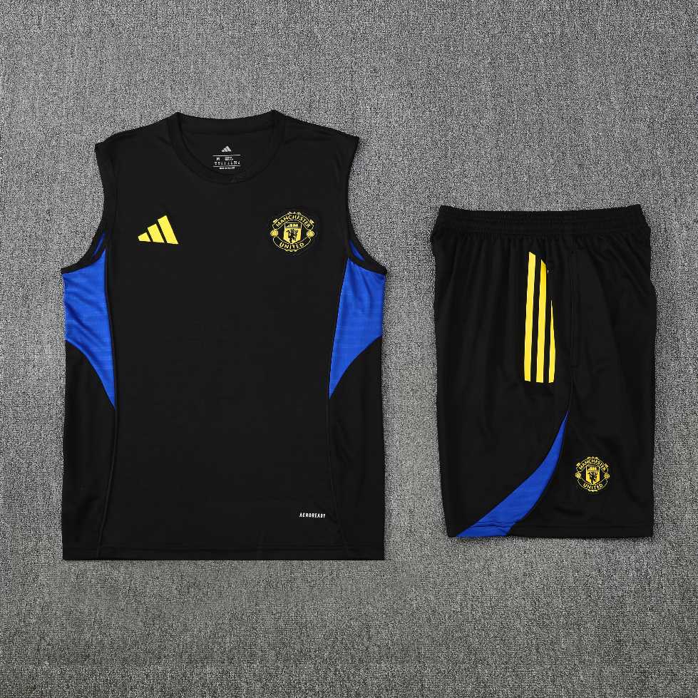 Kit Tank Top + Shorts Manchester United Training Black 25/26