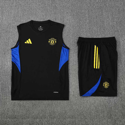 Kit Tank Top + Shorts Manchester United Training Black 25/26