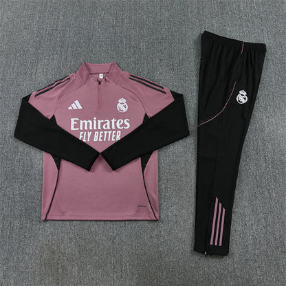 Tracksuit Real Madrid Marsala/Black 25/26 - CalcioVivo
