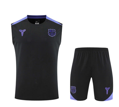Kit Tank Top + Shorts Real Madrid Training Black/Purple 25/26