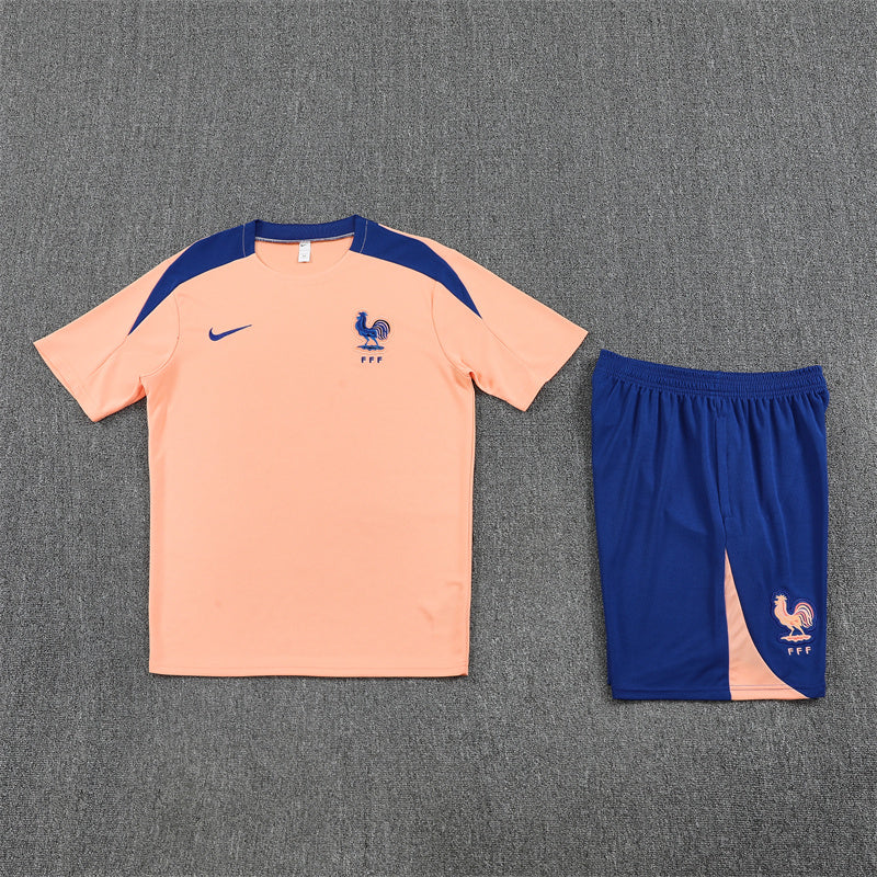 Kit Shirt + Shorts France Pink/Blue Training 25/26