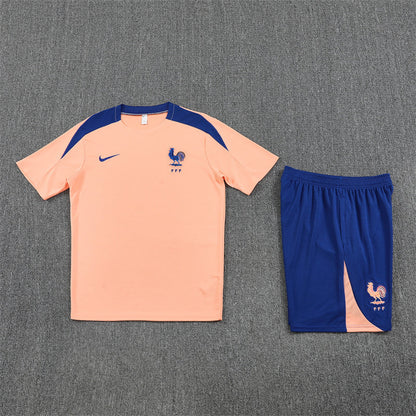 Kit Shirt + Shorts France Pink/Blue Training 25/26
