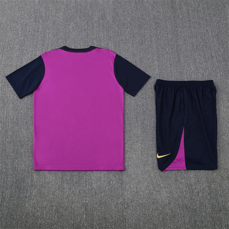 Kit Shirt + Shorts Barcelona Magenta/Dark Blue Training 25/26