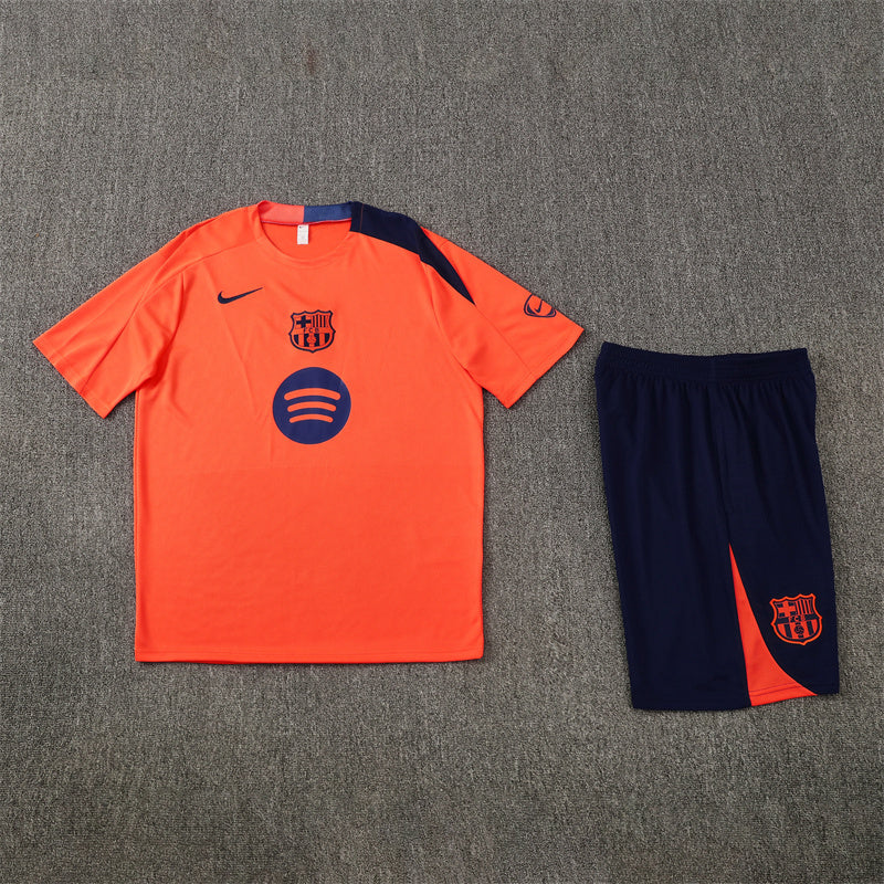 Kit Shirt + Shorts Barcelona Orange/Dark Blue 25/26